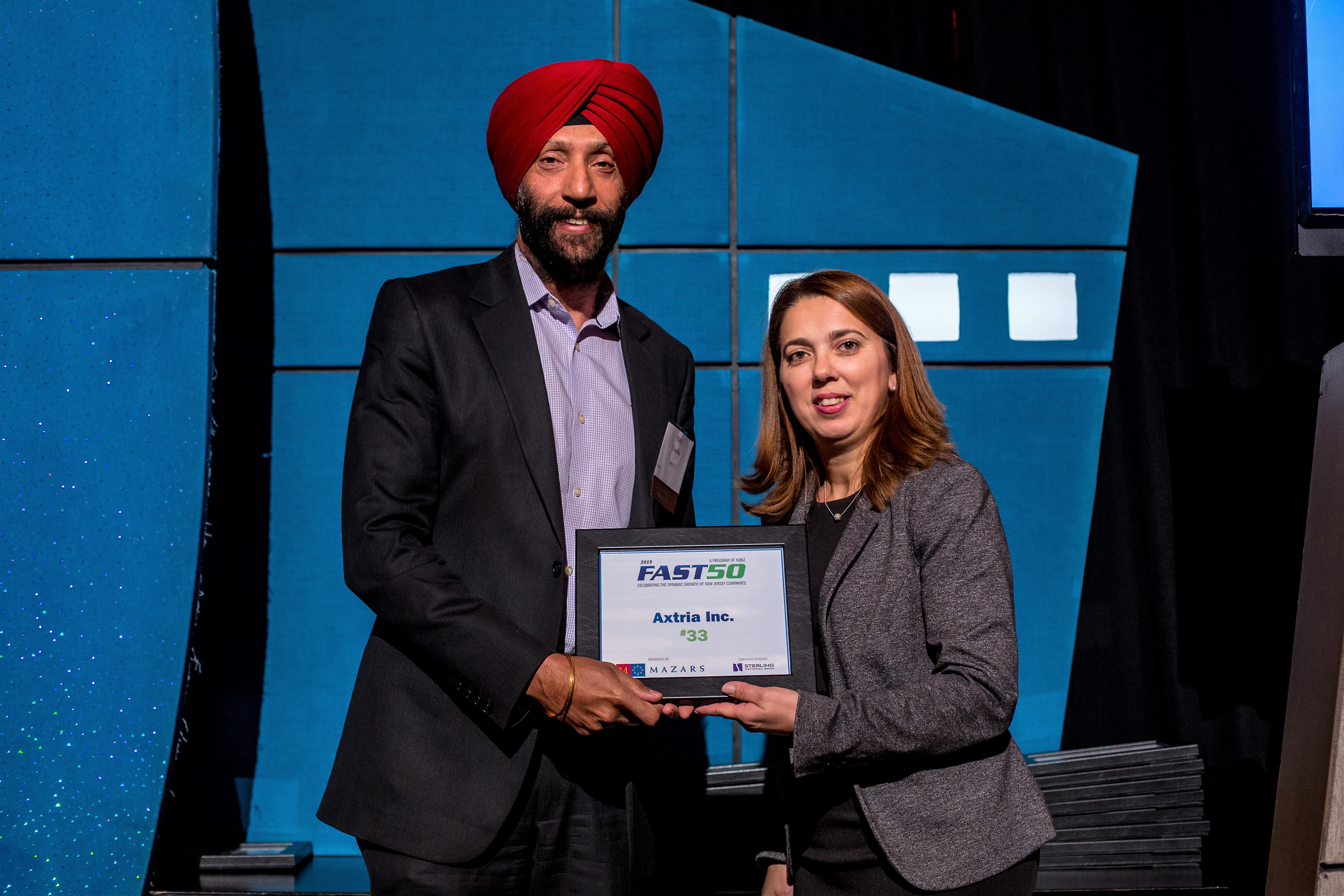 Axtria's CTO & Co-founder, Navi Chadha accepted Axtria's sixth NJBIZ Fast 50 award on November 14, 2019. 