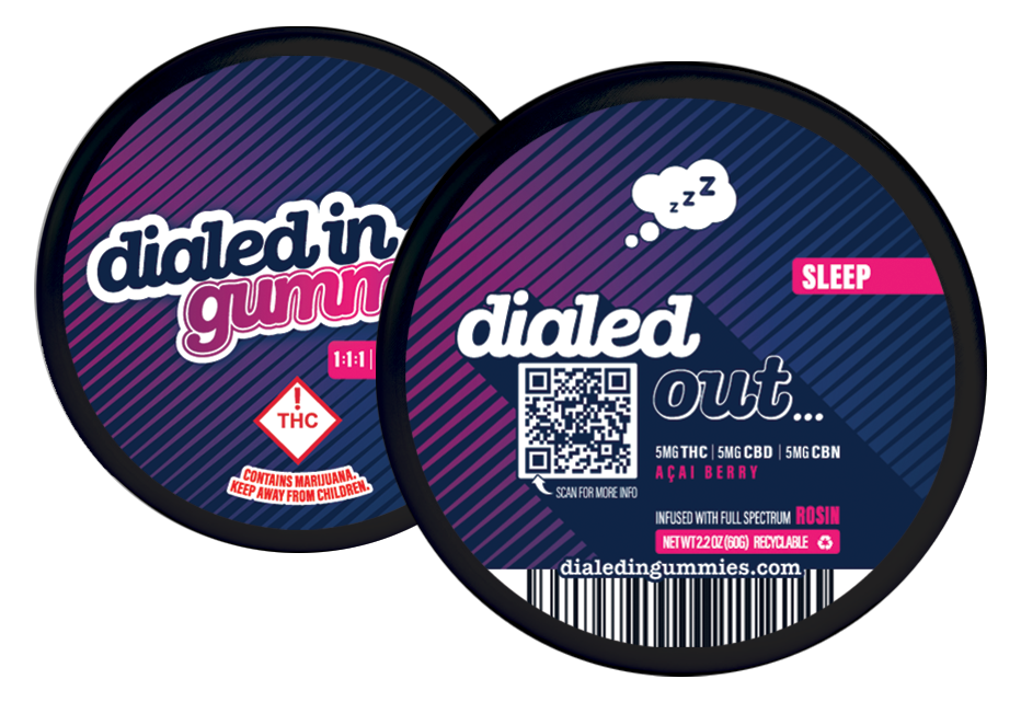 Formulated to quickly aid with sleeplessness, Dialed Out by Dialed In Gummies features a 1:1:1 ratio of THC, CBD and CBN enhanced with Azuca’s TiME INFUSION for rapid onset of effects.