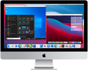 Parallels Desktop 16 for Mac running Windows 10 and macOS Big Sur virtual machines on a macOS Big Sur iMac300