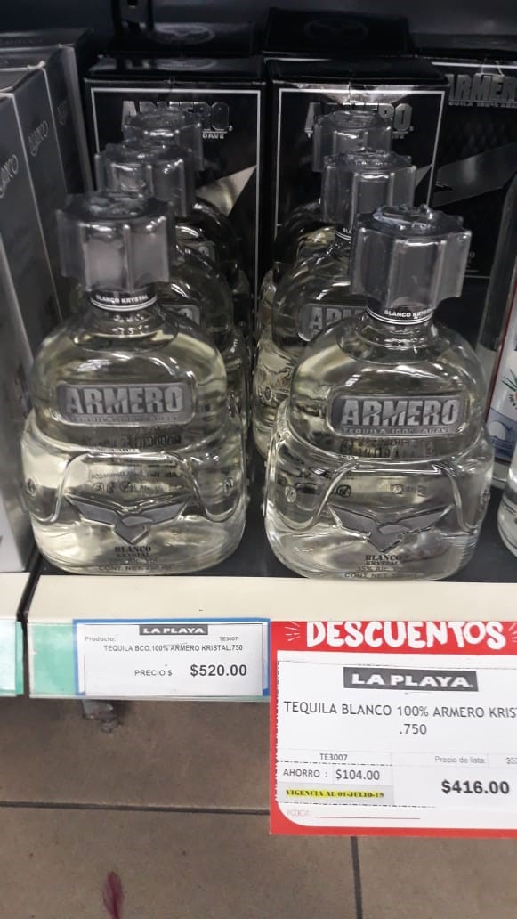 ARMERO TEQUILA 100% AGAVE 
