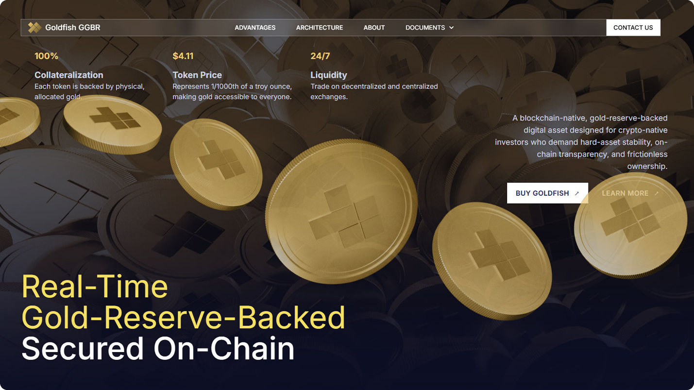 Goldfish Gold Launches Revolutionary Gold-Backed Stablecoin Priced at ~$4 per Token