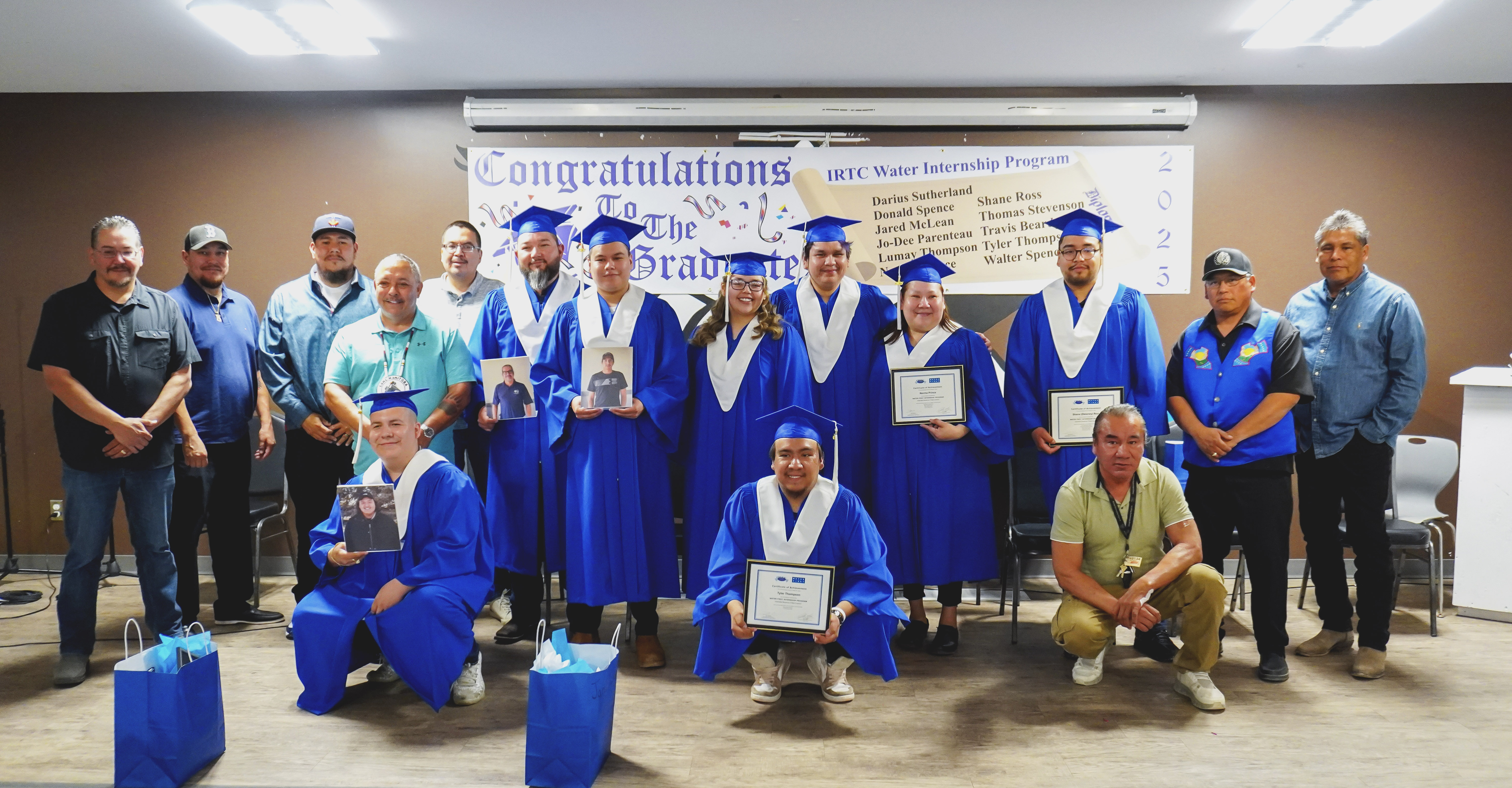 Water First graduates pose with Council Members from the IRTC communities