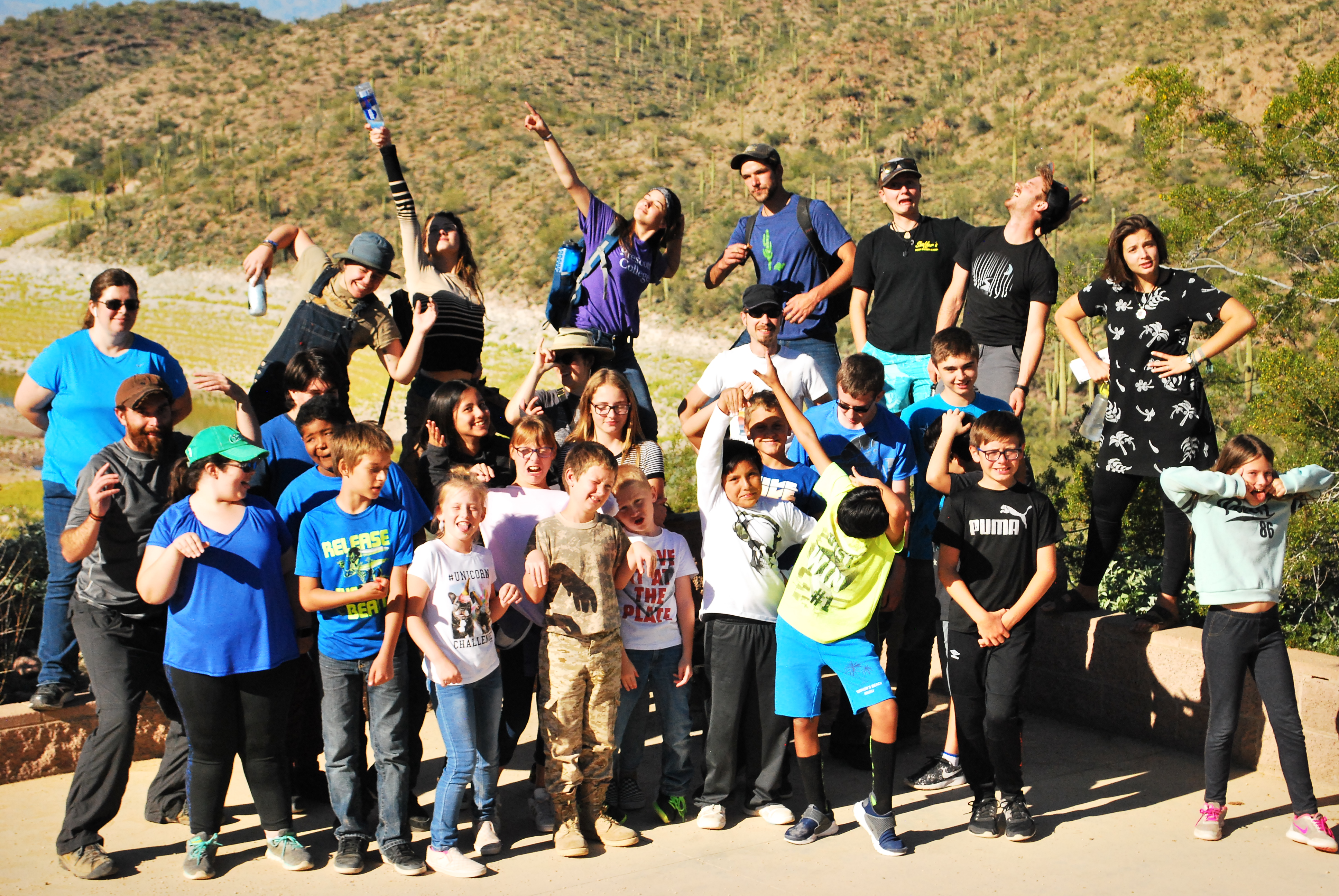 Prescott College Environmental Education students conducting class outside.