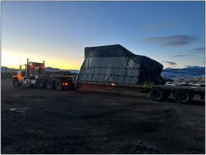 Barnhart transporting Golden Sunlight milling equipment from Montana to Idaho