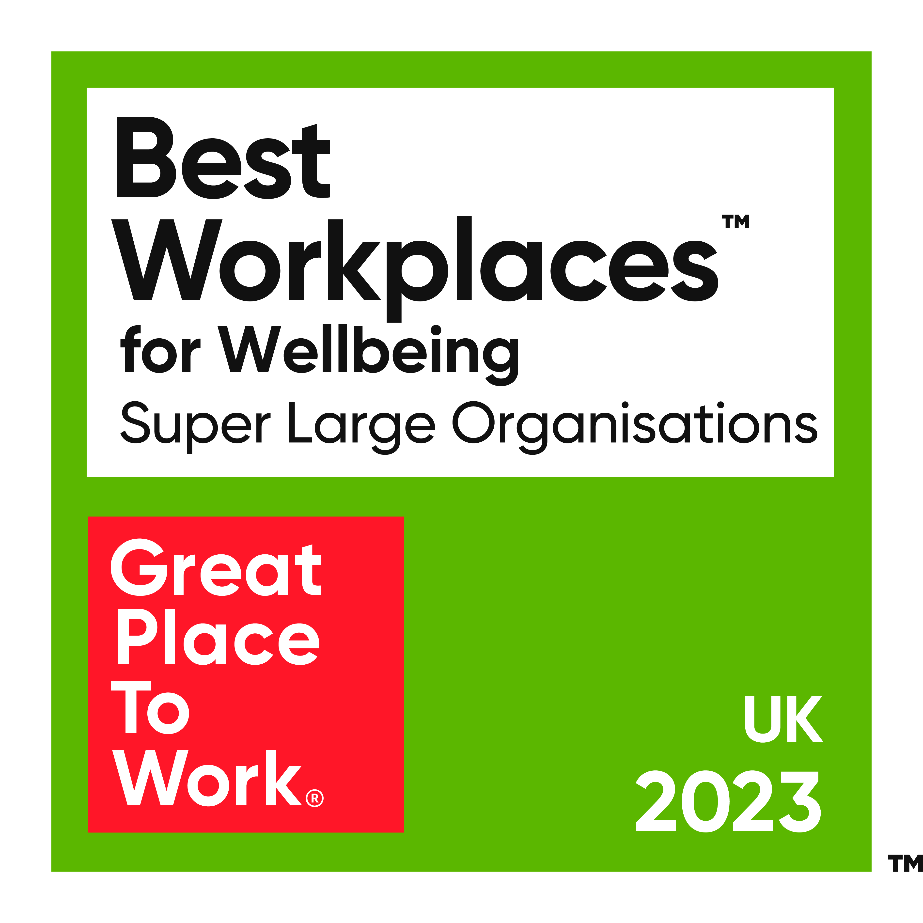 Great Place to Work Best Workplaces for Wellbeing Badge