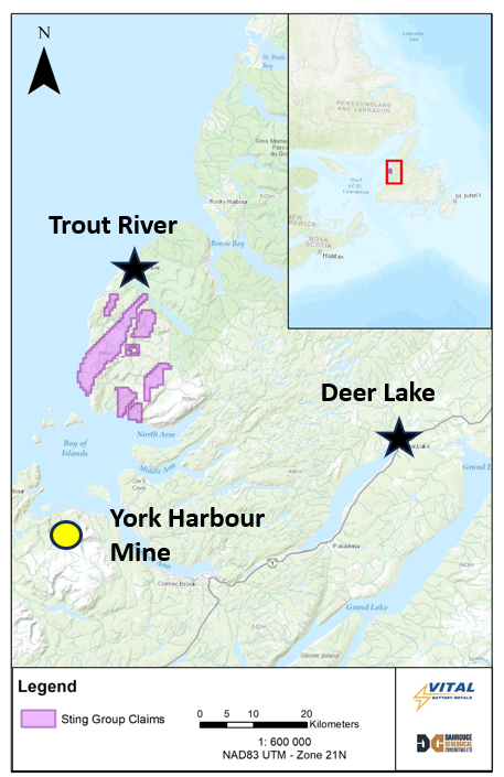 Figure 1: Sting Copper Project Location Map