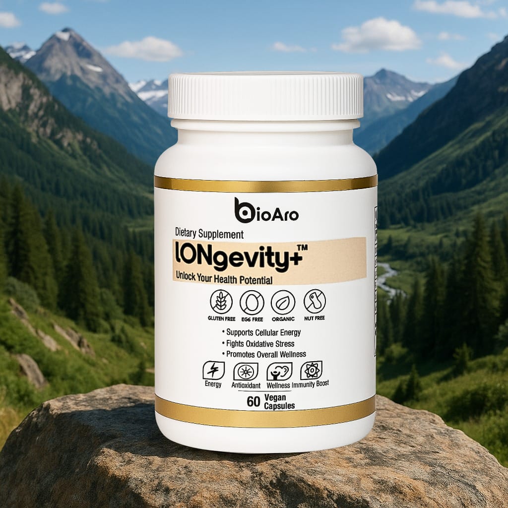 longevity+ standalone bottle with product label.