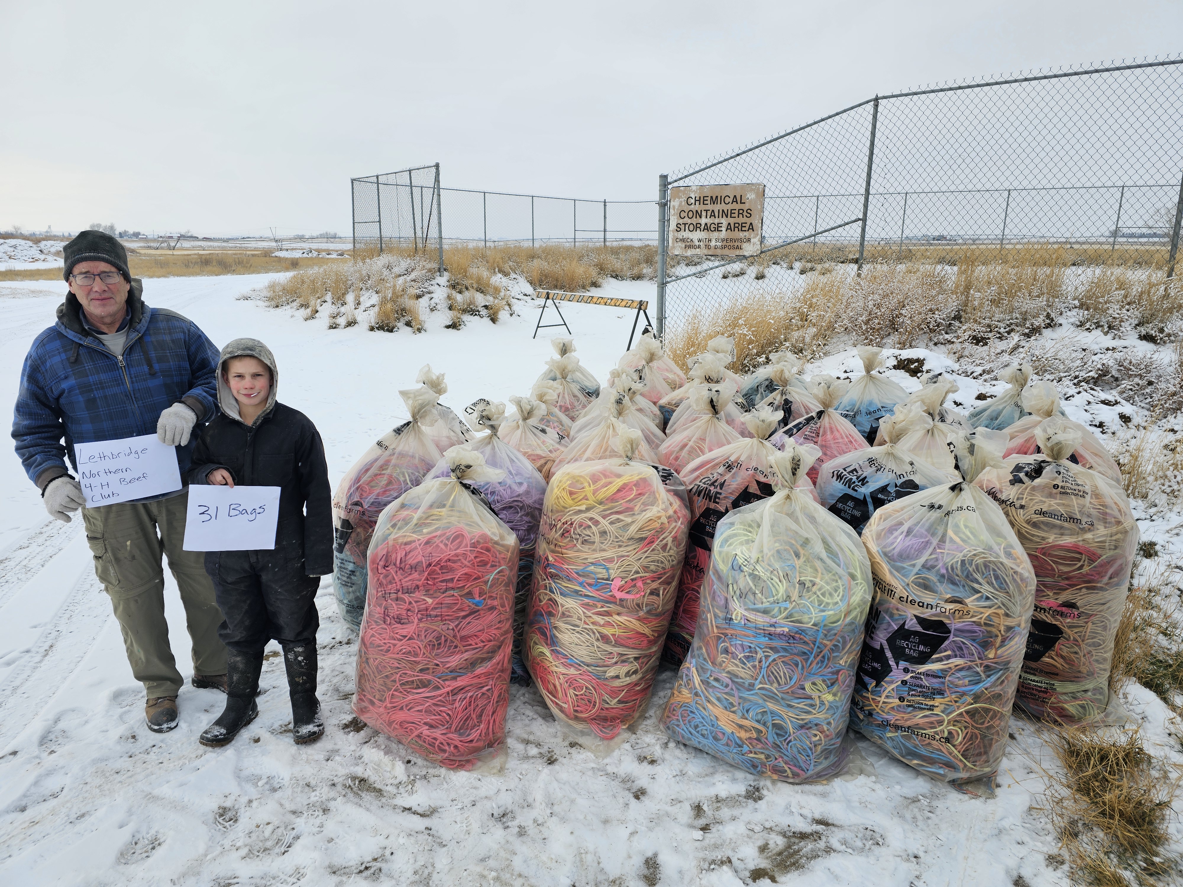 Entry photo from the early-bird prize winner of the Great Twine Round-Up, whose prize money is being awarded to the Lethbridge Northern 4-H Beef Club.