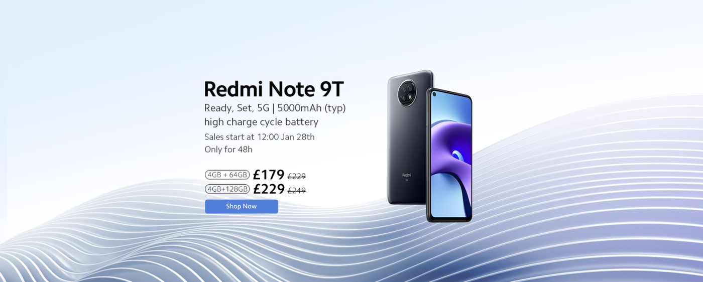 Xiaomi announces Redmi Note 9T for UK, bringing premium