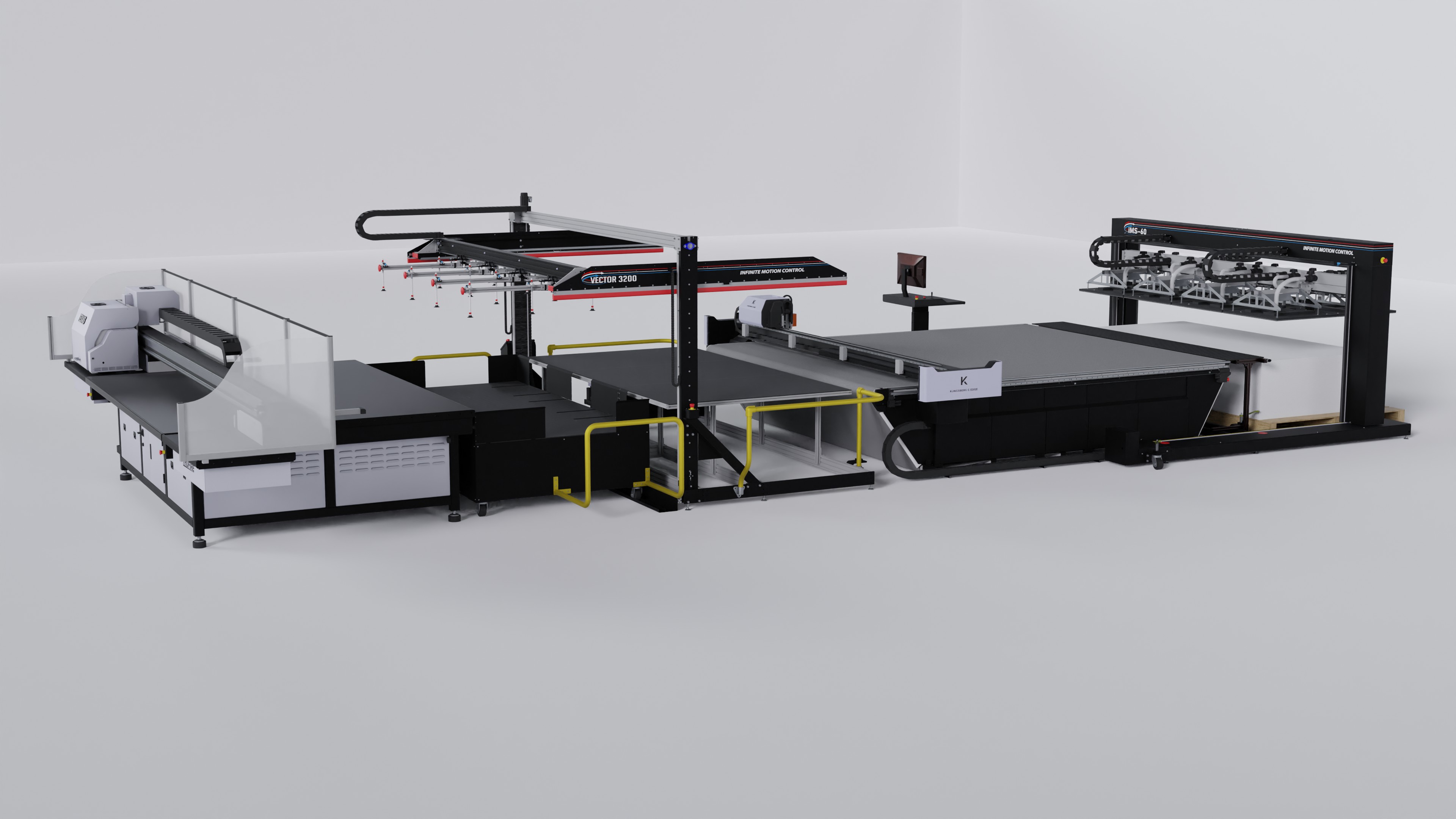Fully automated print-to-pallet production workflow