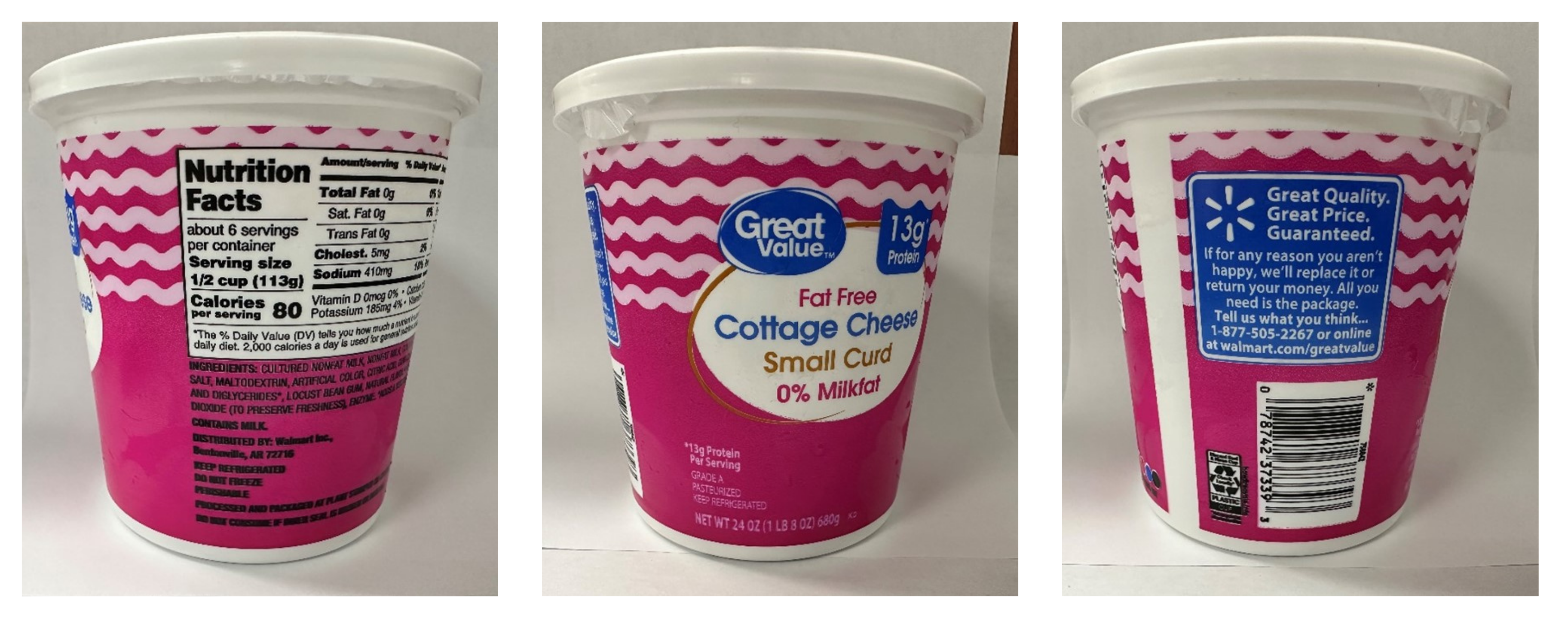 Saputo USA Recalls Great Value Cottage Cheese Because of Possible Health Risk
