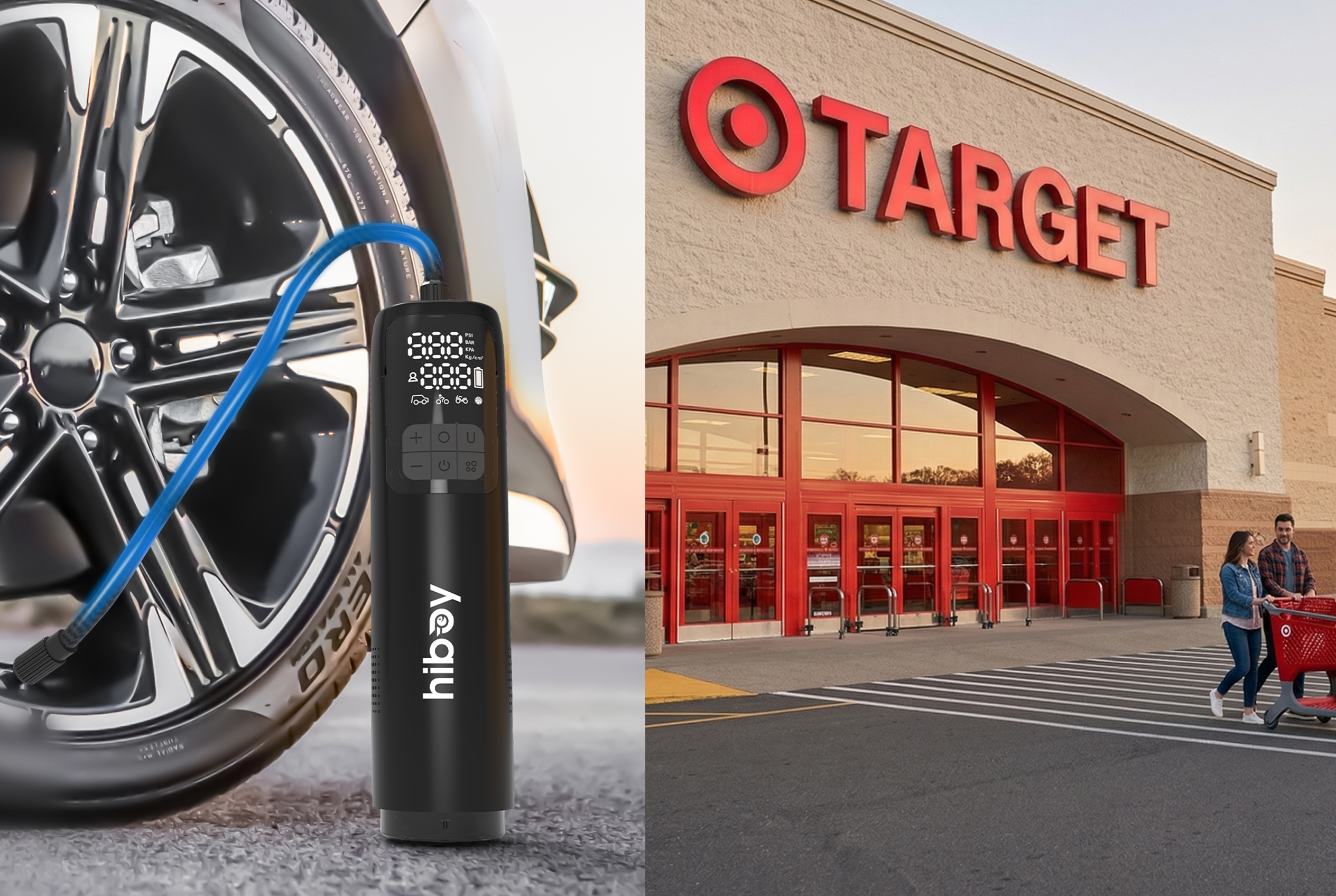 Hiboy 2-in-1 tire inflator and vacuum available at Target stores
