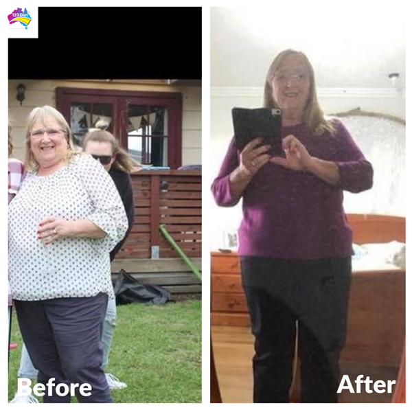 Heather Baird before and after transforming her life with the 123Diet!