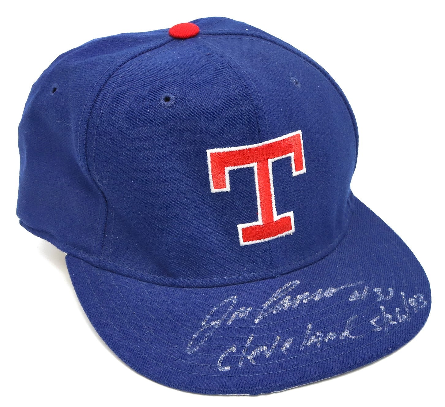 1993 Jose Canseco game-worn Texas Rangers cap