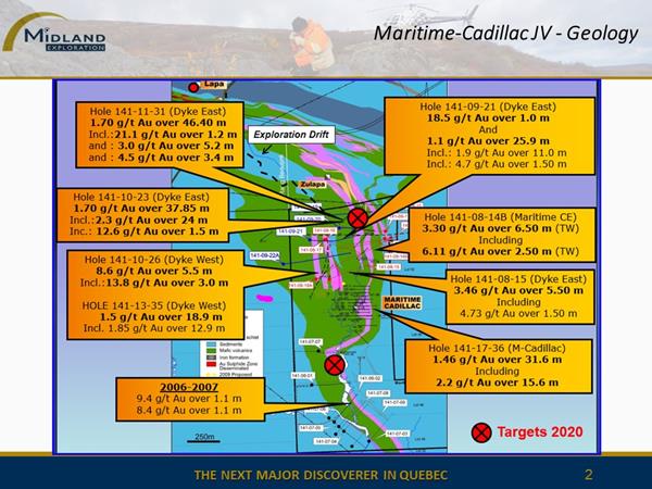 Figure 2 Maritime-Cadillac JV Geology