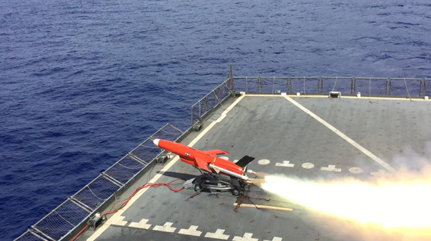 Kratos BQM-177A Subsonic Aerial Target is launched from a ship during a recent training mission.