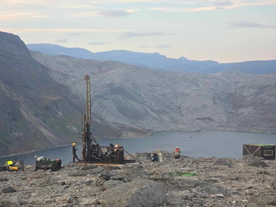 Diamond drilling November 2024 drill collar K-24 within 200m of proposed 2025 program to North- East of the Fjord Deposit