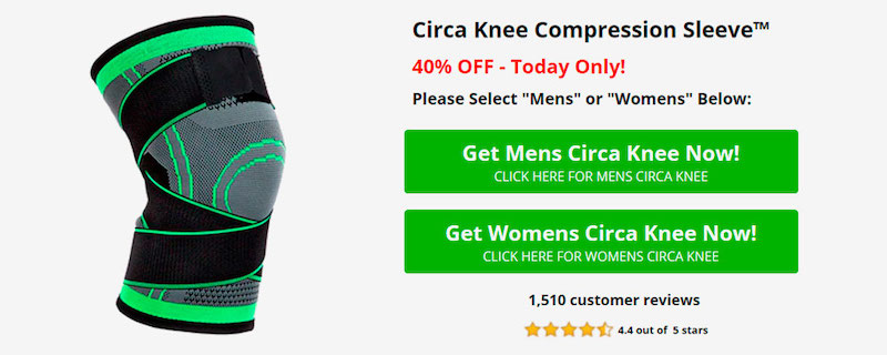 Circa Knee Sleeve Medium Compression Knee Sleeves for Men and Women 2 Packs