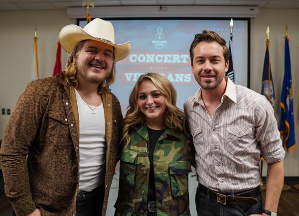 Caleb Lee Hutchinson, HunterGirl and Alex Hall at Musicians On Call's Concert For Veterans Presented by Wrangler