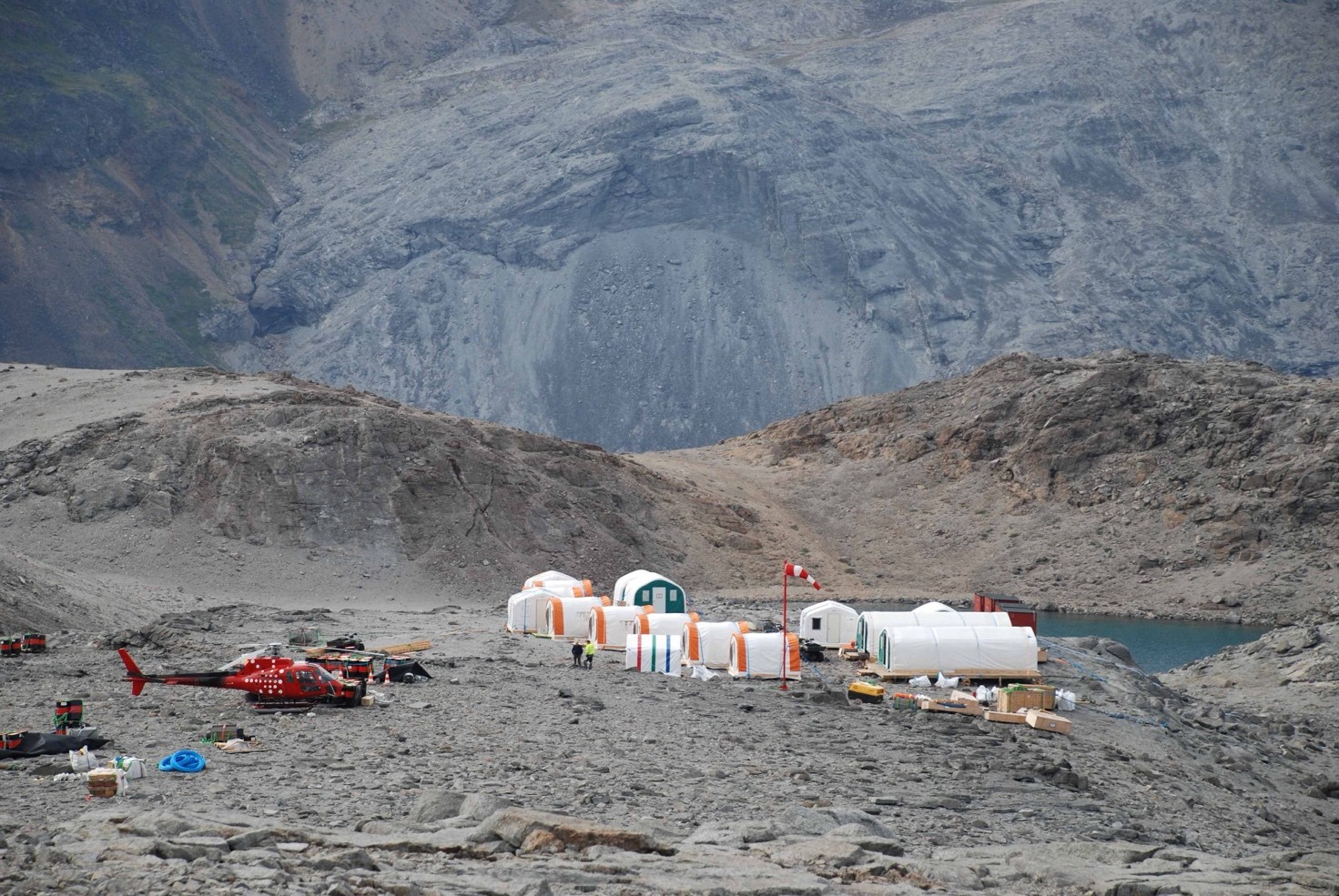 2010 Drilling Camp. Hill Deposit area