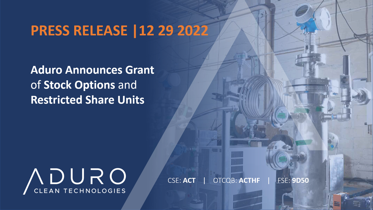 Aduro Announces Grant of Stock Options
