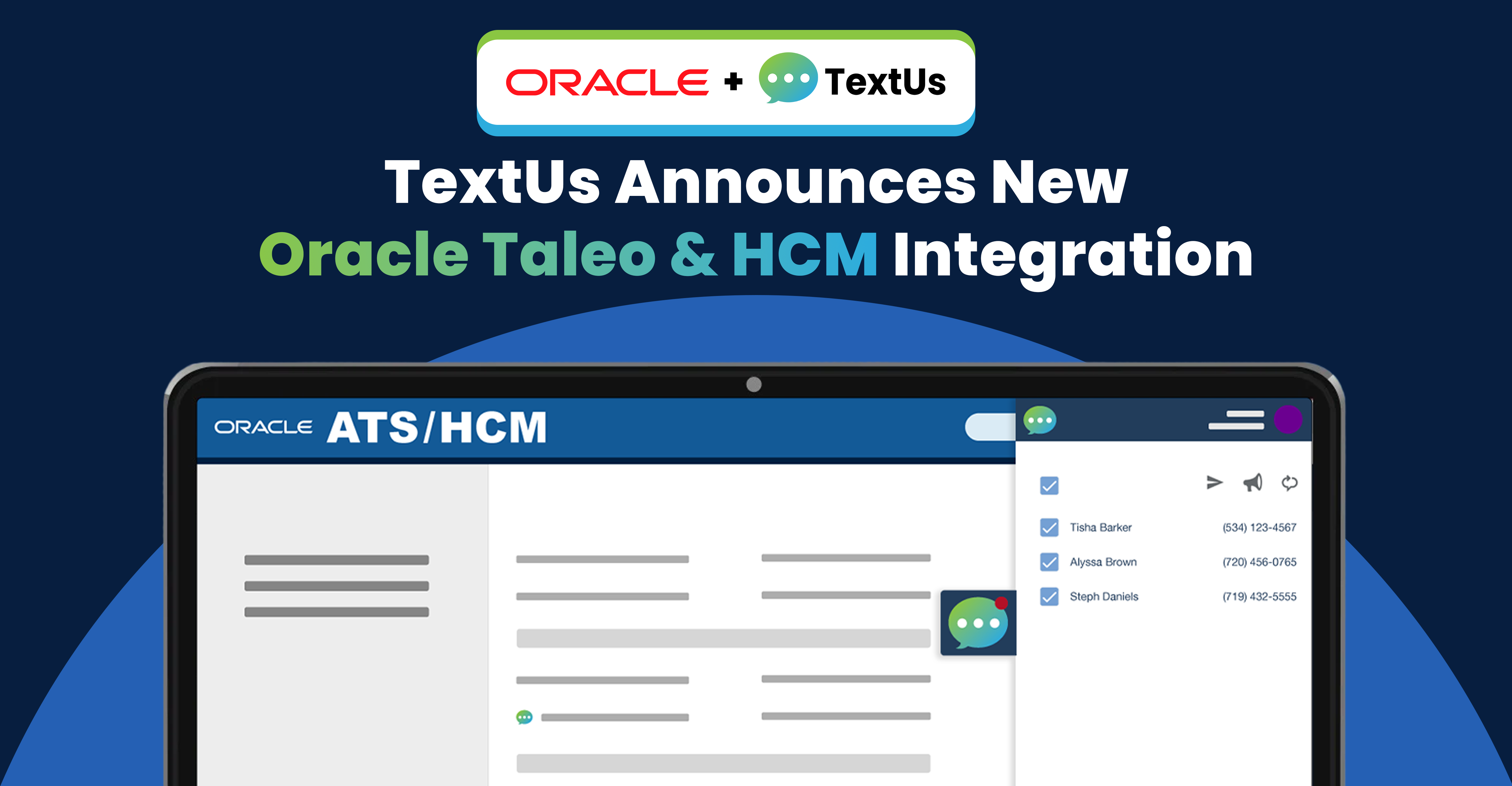 TextUs Launches Oracle Taleo and HCM Integrations, Revolutionizing HR Communication Workflows and Streamlining Texting Adoption