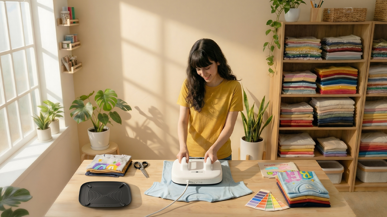 HTVRONT 10×10in Heat Press V2 with a versatile heat plate for DIY crafters and small-scale sellers.