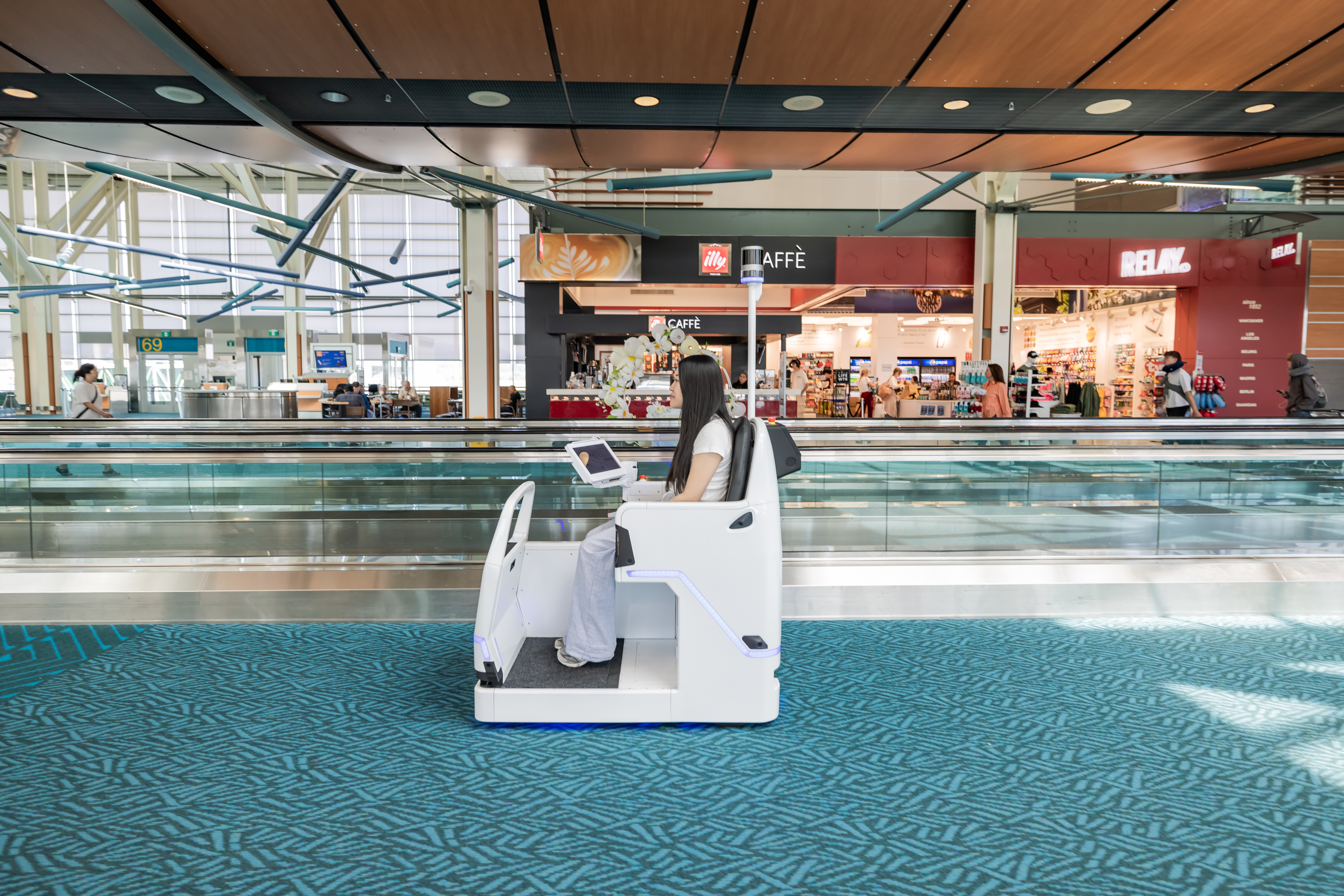A&K Robotic's Cruz mobility pods being tested at Vancouver International Airport (YVR)