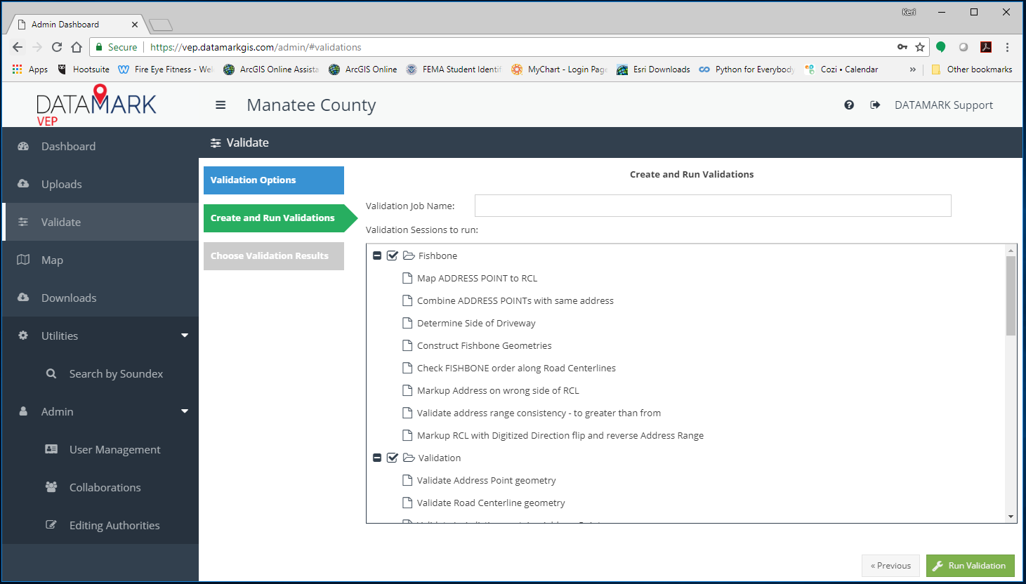 Validation Panel