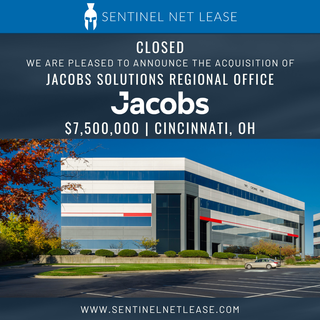 Two Crown Point , a 74,460 square foot office building located in Cincinnati, OH is tenanted by global engineering firm, Jacobs Solutions and HairClub.
