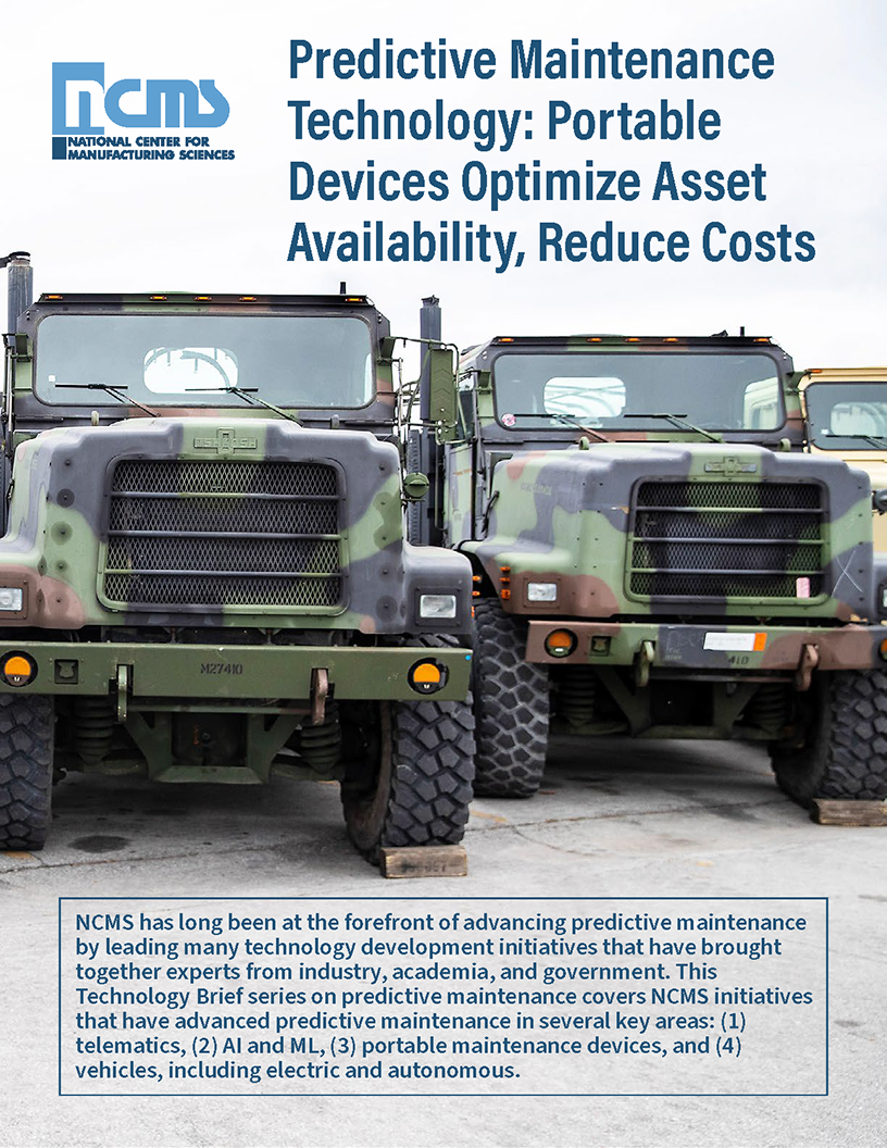NCMS Report Explores How Portability Has Advanced Predictive Maintenance Systems