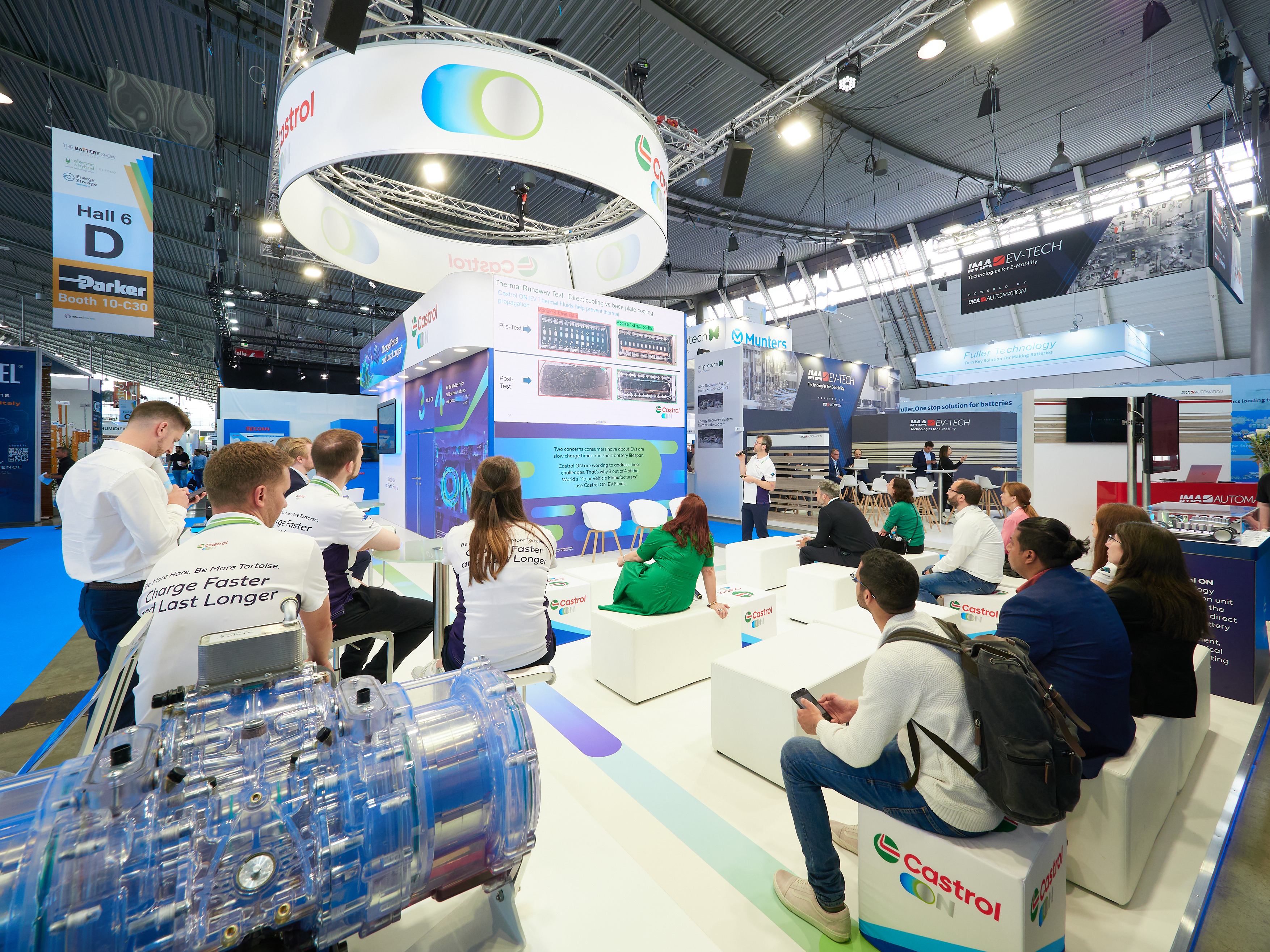 Castrol booth at The Battery Show Europe 2025.