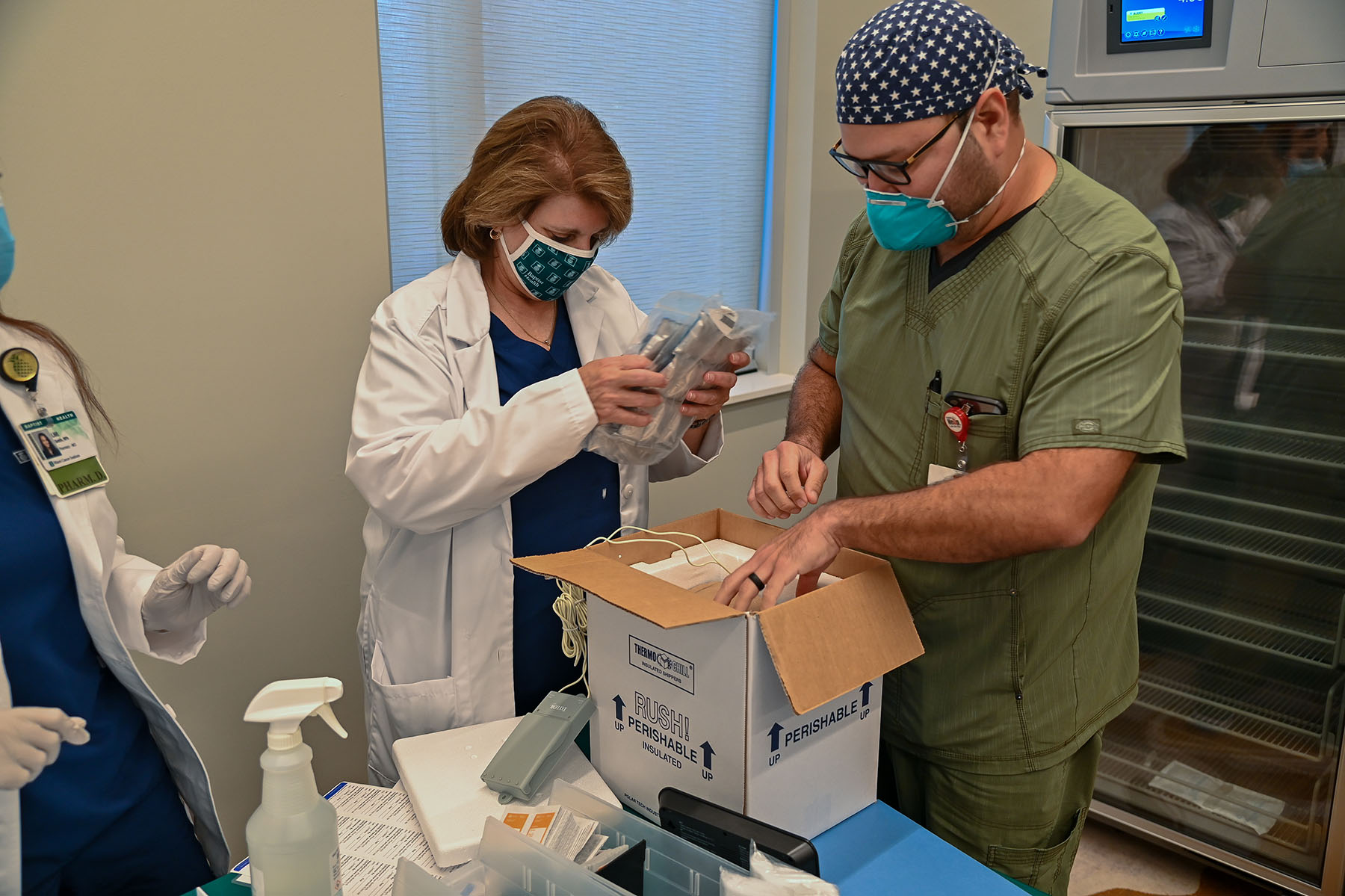 Madeline Camejo, Chief Pharmacy Officer at Baptist Health, unpacks first COVID-19 vaccines