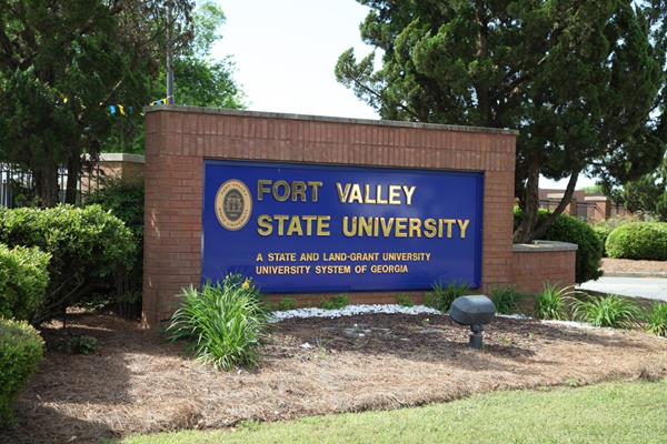 Fort Valley State University campus sign