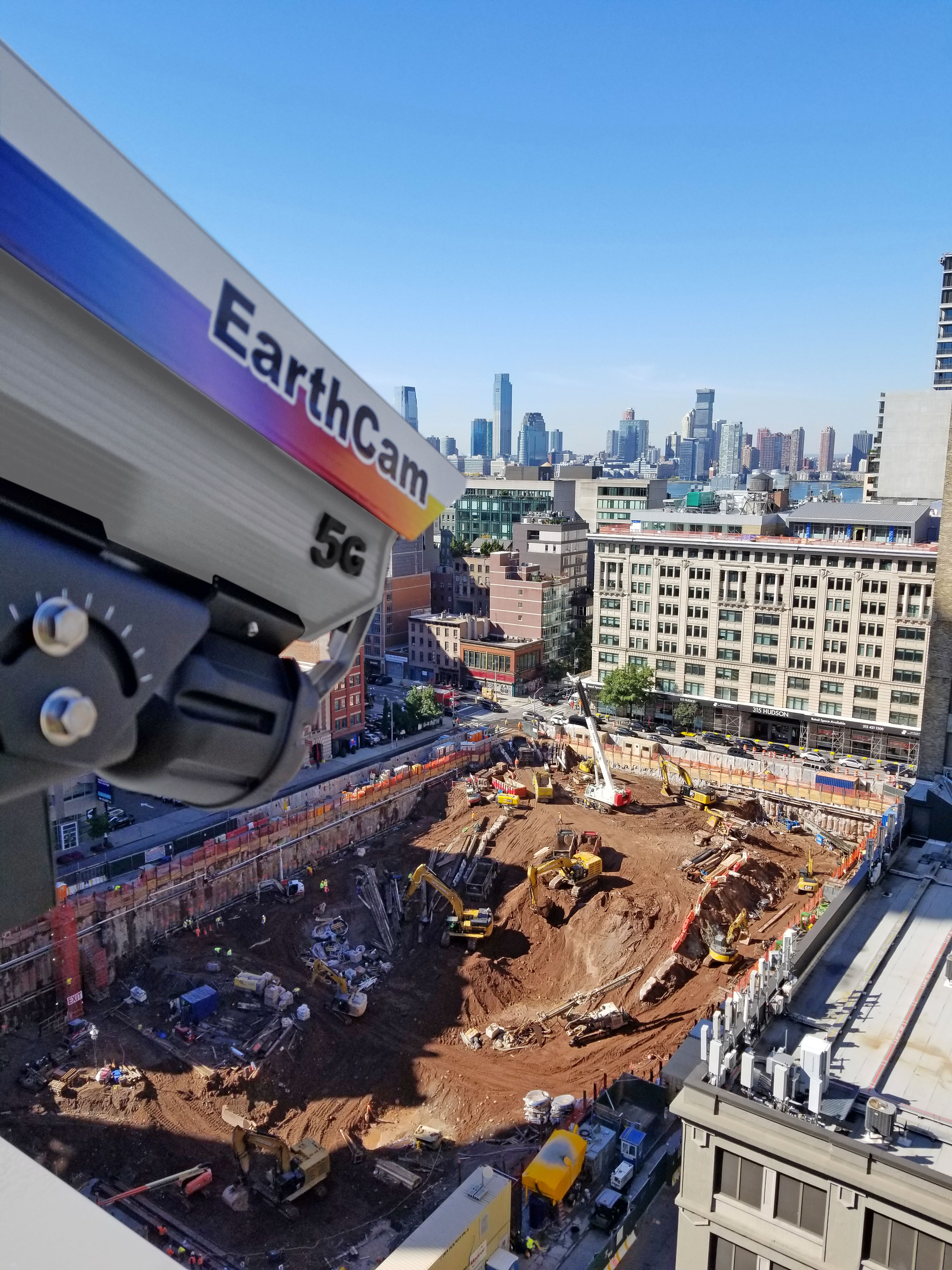 The world’s first 5G construction camera – EarthCam’s StreamCam 5G - on a Lower Manhattan Jobsite