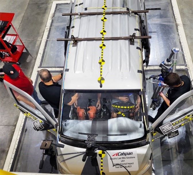 Images from ELMS' crash testing