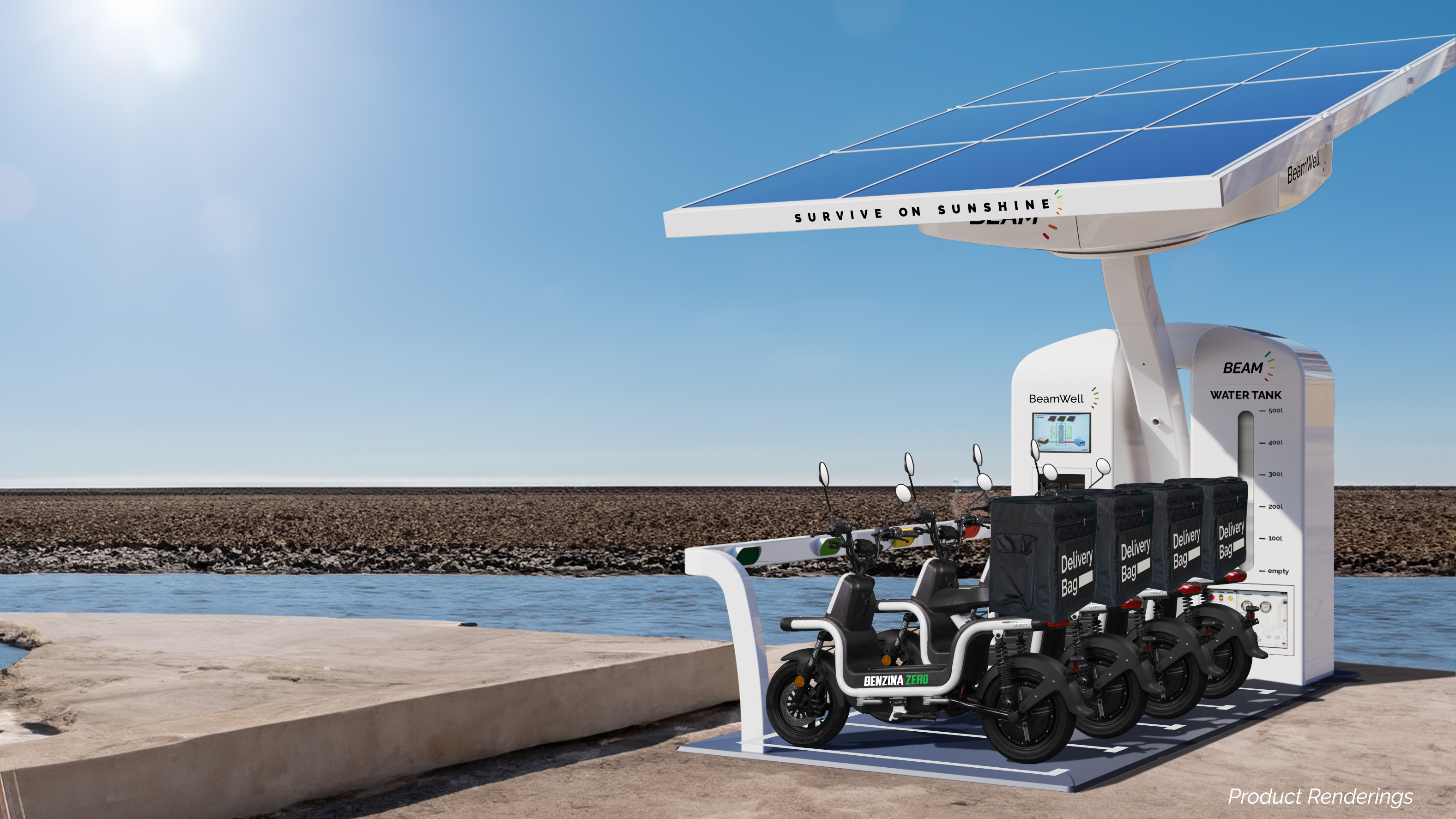 Beam Global Partners with Benzina Zero to bring off-grid sustainable e-mobility solutions to global markets.