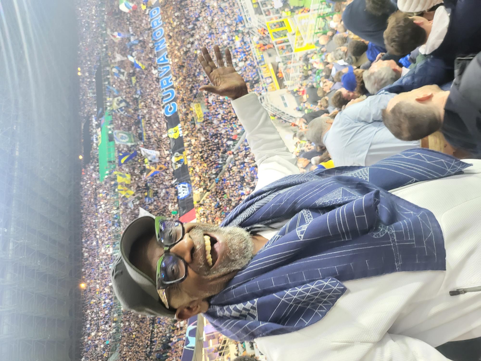 Chris Gardner At San Siro for Champions League Semifinal