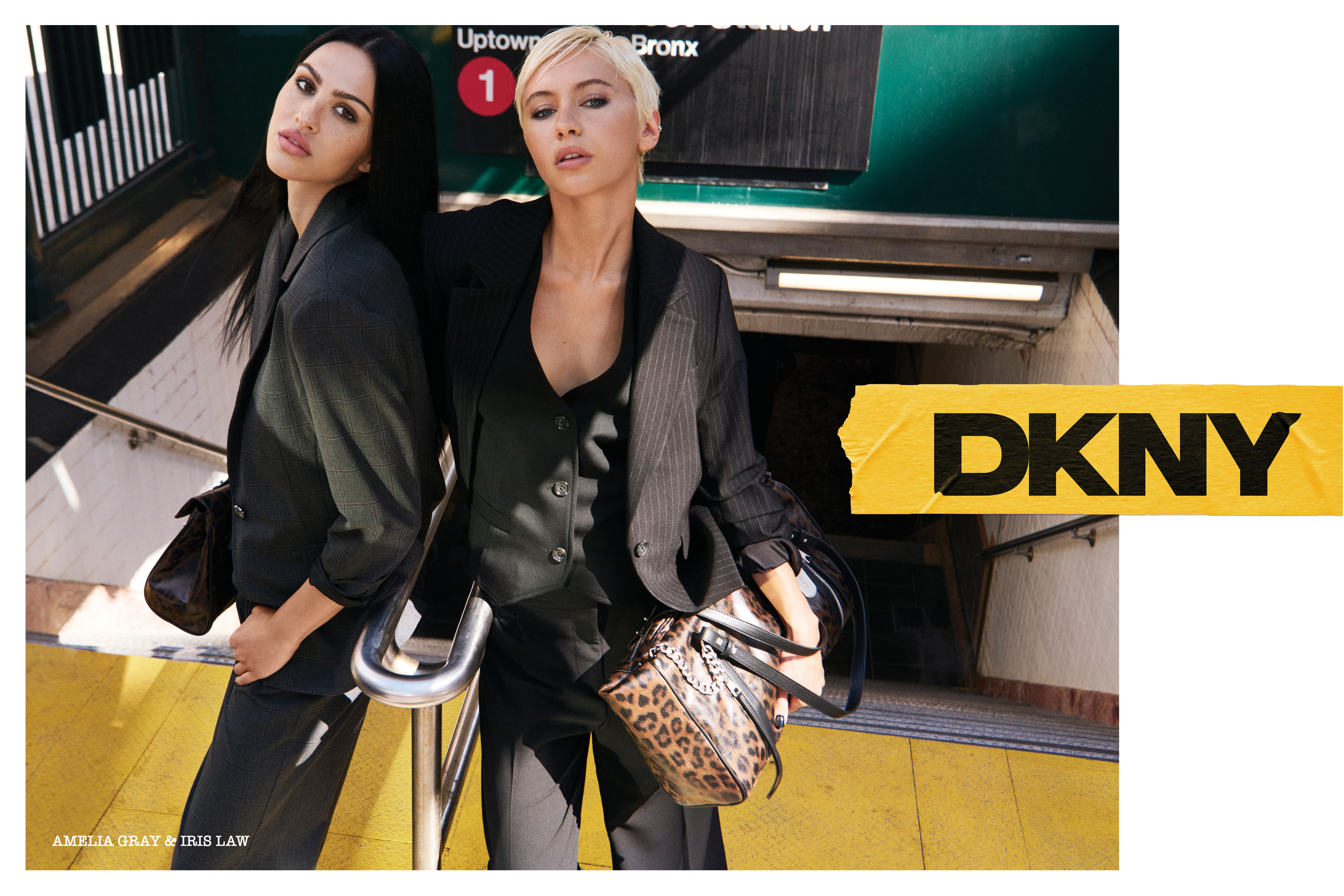 Amelia Gray and Iris Law star in DKNY’s Fall 2026 campaign, photographed by Mikael Jansson in New York City. 