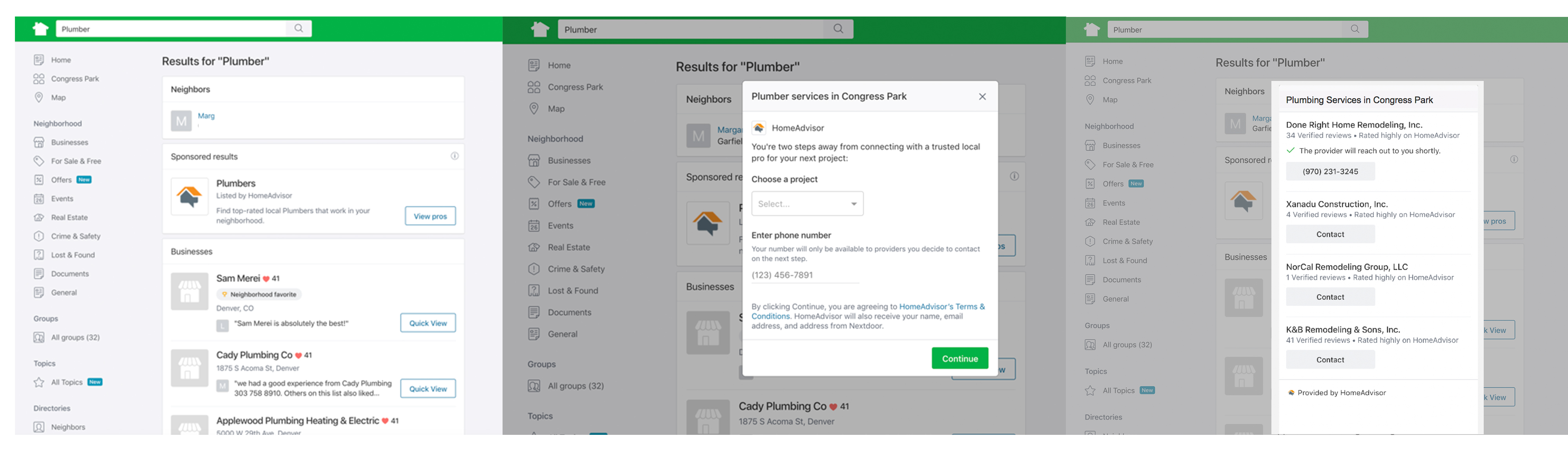 HomeAdvisor Integration on Nextdoor