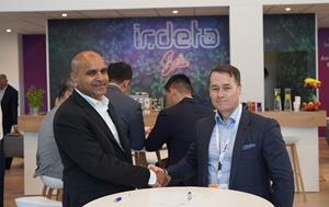 Vijay Sajja, founder and CEO of Evergent and Doug Lowther, CEO at Irdeto during the signing ceremony. Evergent and Irdeto Announce Partnership to Unite Industry-Leading OTT Streaming and Customer Experience Solutions