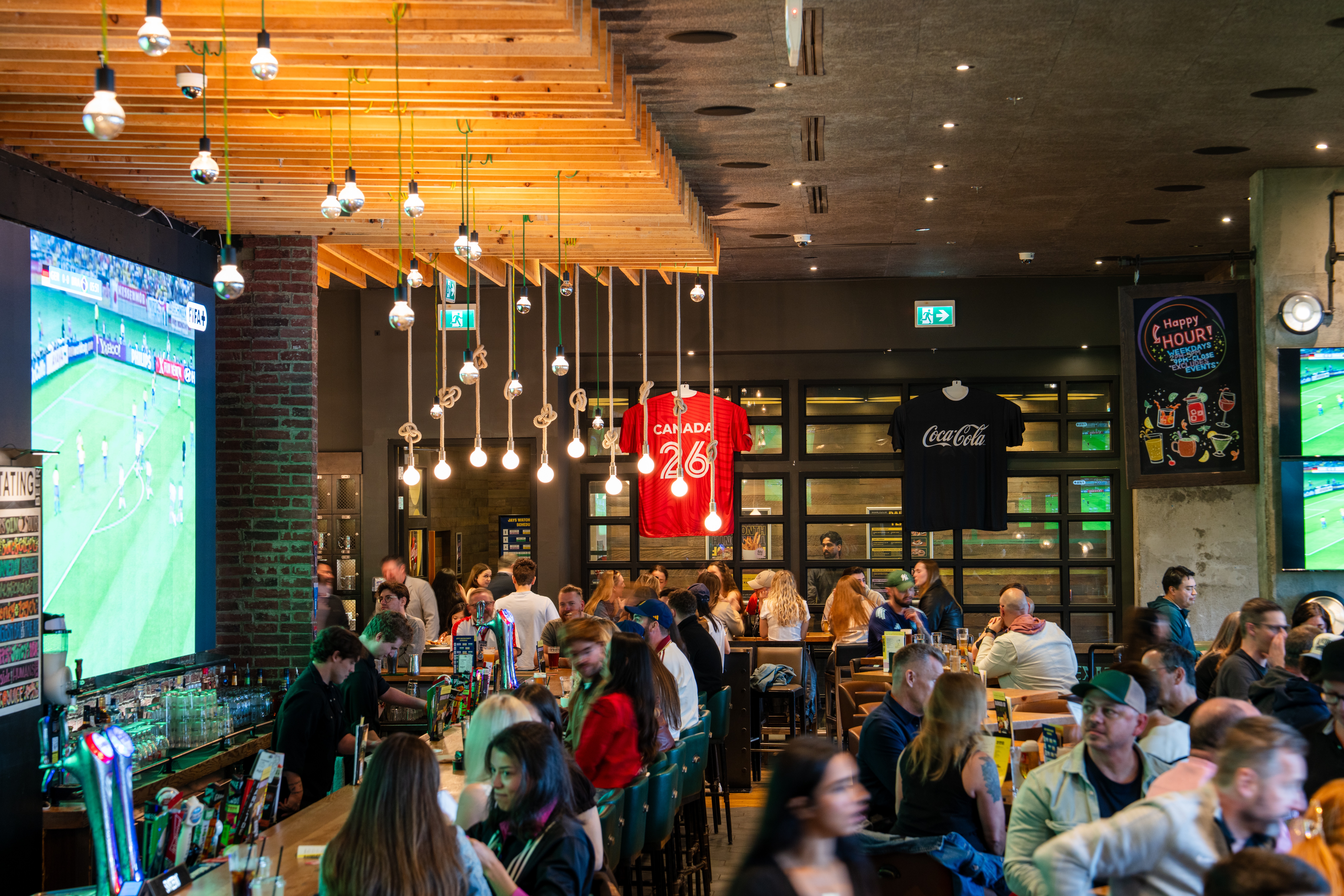 Shark Club with view of TV screens