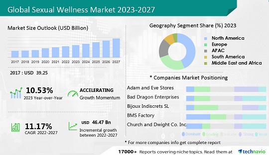 Sexual Wellness Market size to grow by USD 46.47 billion