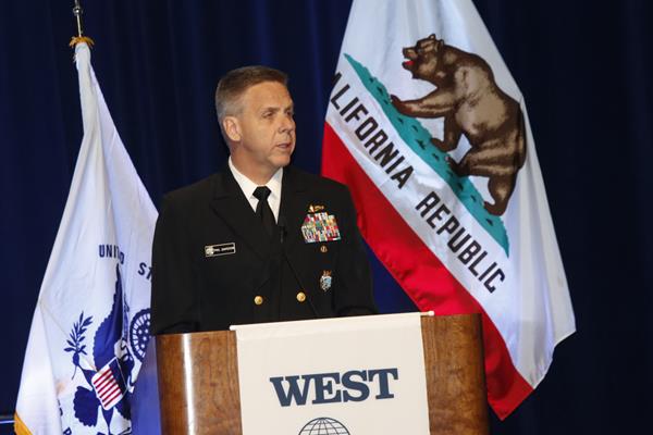 Adm. Philip S. Davidson, USN, is the commander of U.S. Indo-Pacific Command and spoke about near-peer threats at WEST 2020, a conference sponsored by AFCEA International and the U.S. Naval Institute.
