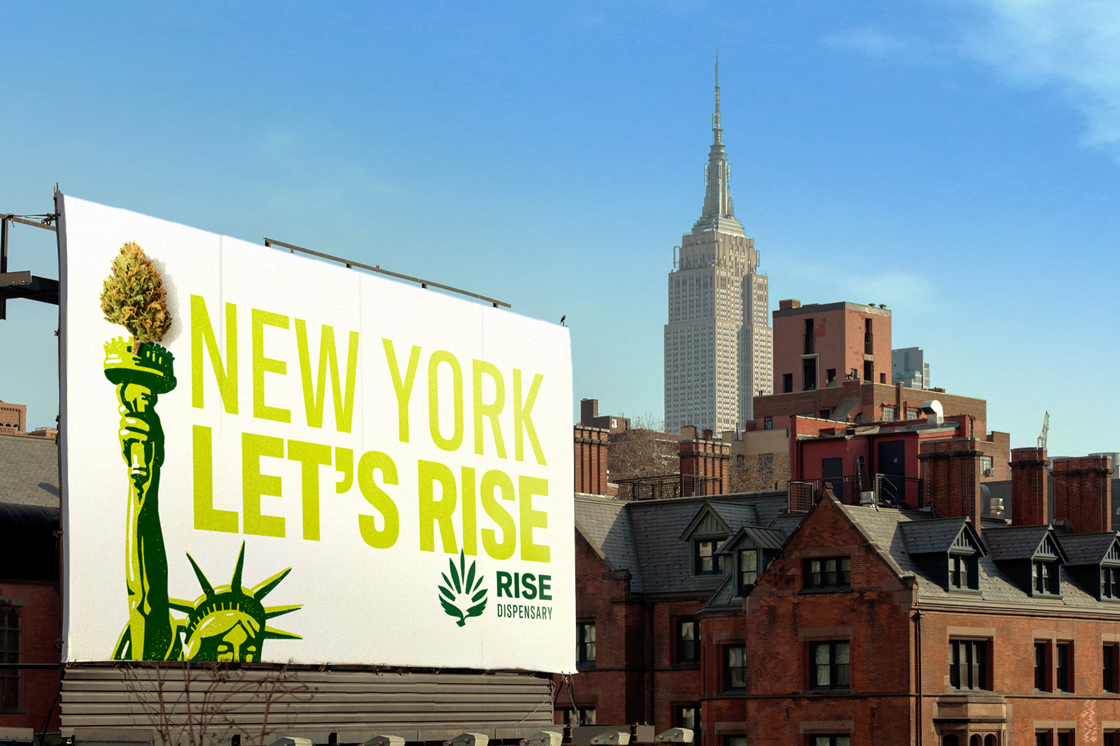 RISE branded advertisement on a billboard