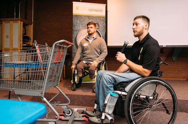 Adapt-a-Cart, developed by Rochester, Minnesota residents Cody Schmidt and Nicholas Elliott, placed first in the Open Division in the inaugural Assistive Tech Challenge.