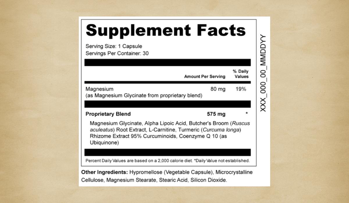 Arialief Supplement Facts