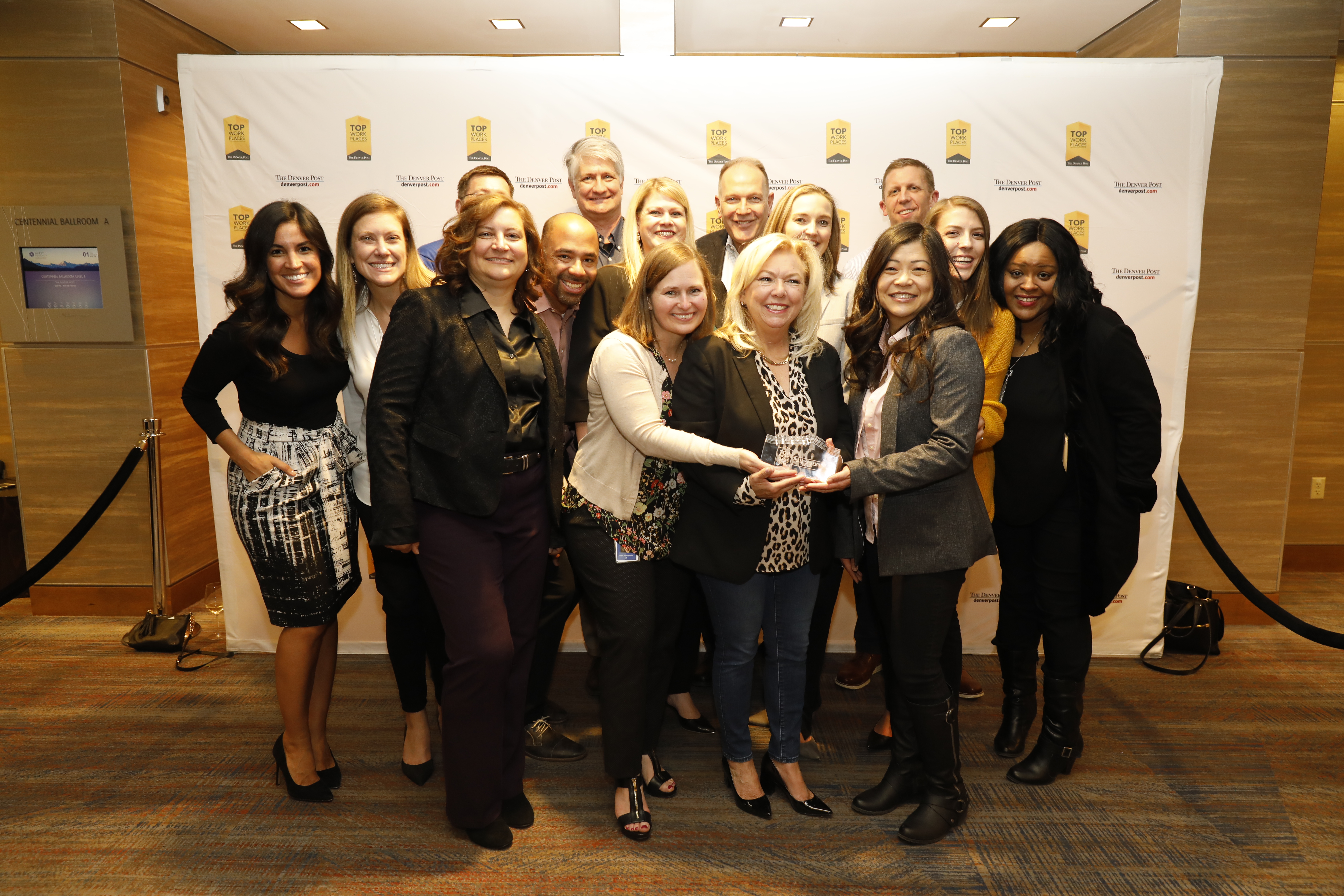 Aimco teammates celebrate Aimco's Top Workplace honor 
at the downtown event hosted by The Denver Post.
