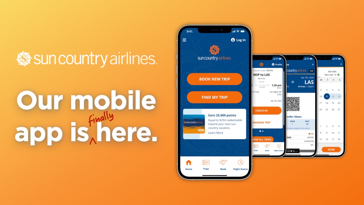 New mobile app is here for Sun Country Airlines' customers | Sun 