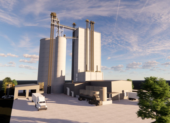 Computer Rendering of Feed Mill